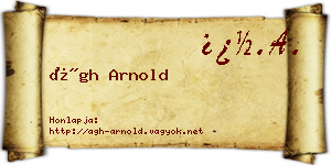 Ágh Arnold névjegykártya