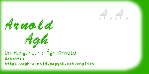 arnold agh business card