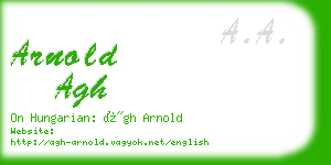 arnold agh business card